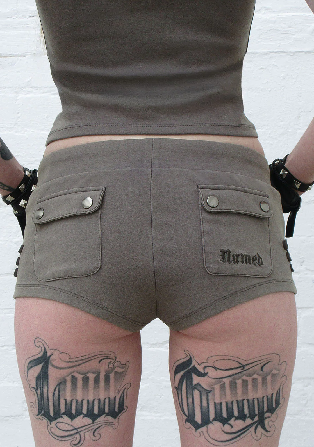 ENIGMA MILITARY MICRO RACER SHORTS WASHED ARMY GREEN - Image 5