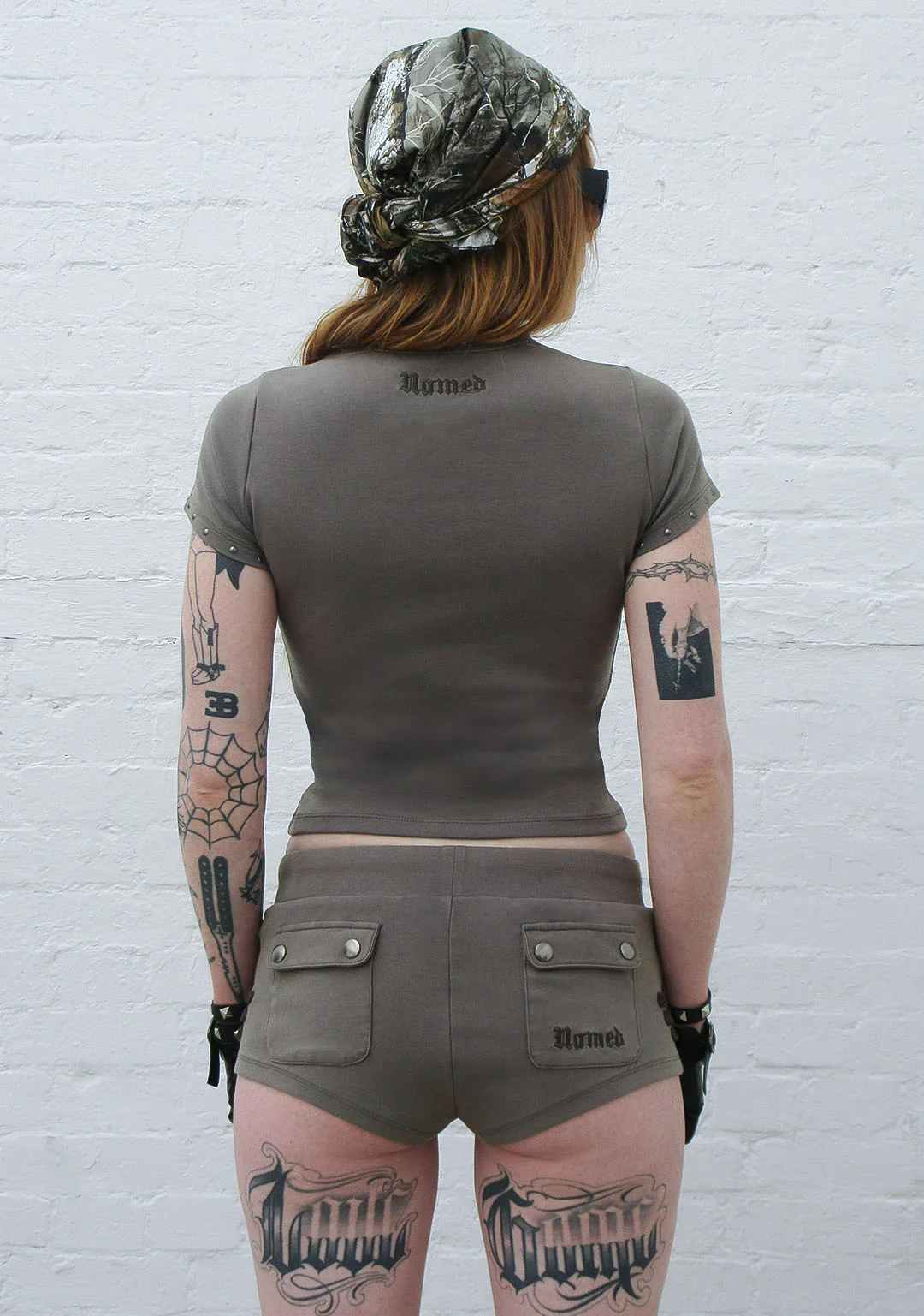 ENIGMA MILITARY SCULPT BABY TEE WASHED ARMY GREEN - Image 5