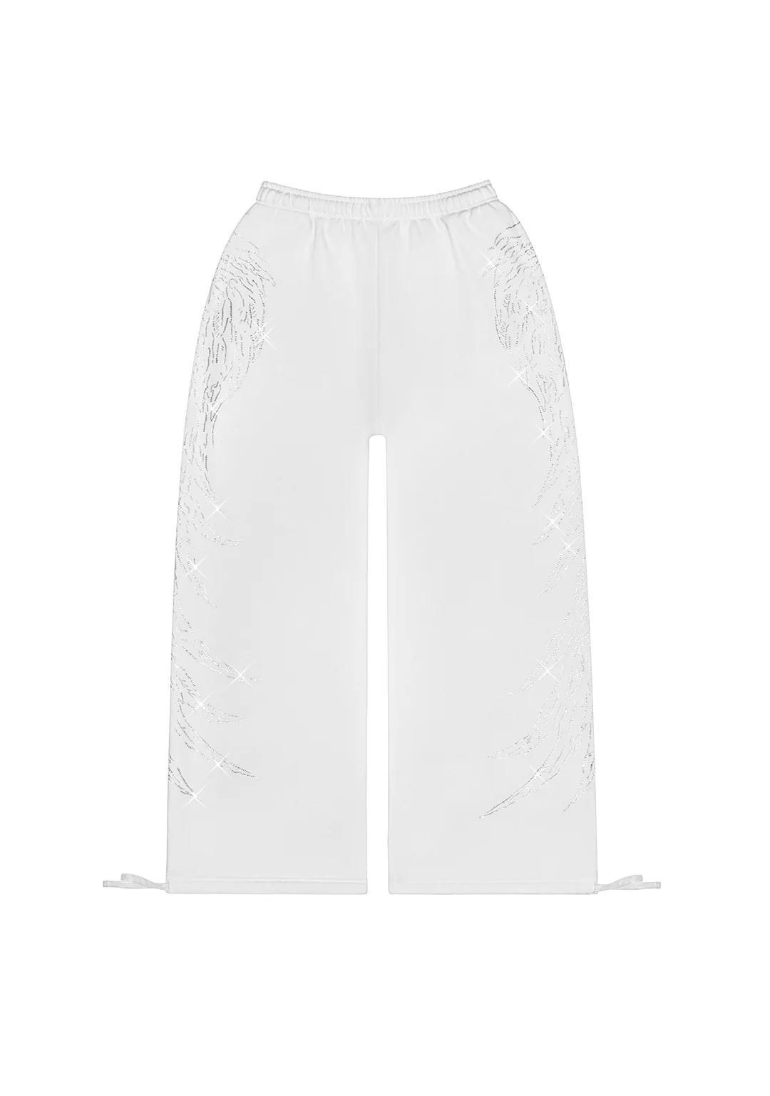 FALLEN RHINESTONE OVERSIZED SWEATPANTS WHITE - Image 10