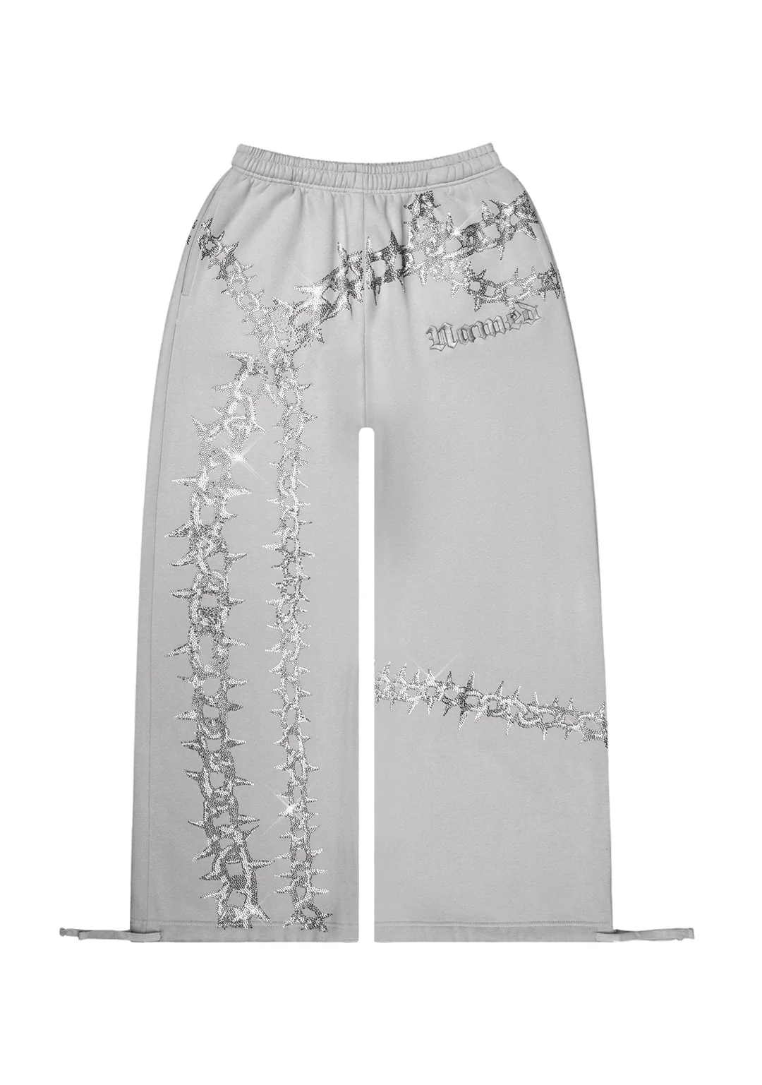 OMEN RHINESTONE OVERSIZED SWEATPANTS SMOKE GREY